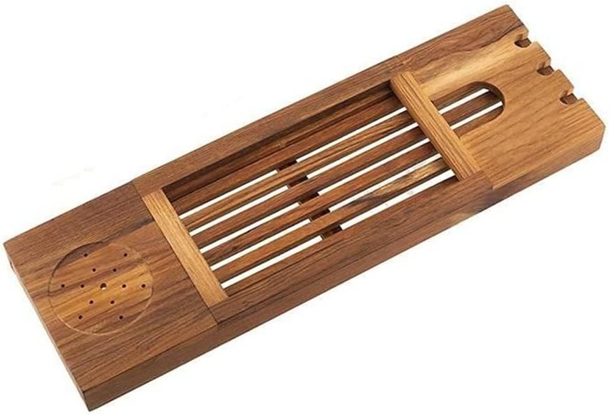 Bathtub Rack European-Style Telescopic Solid Wood Bathtub Tub Bracket Plate Bath Artifact Bathtub Rack