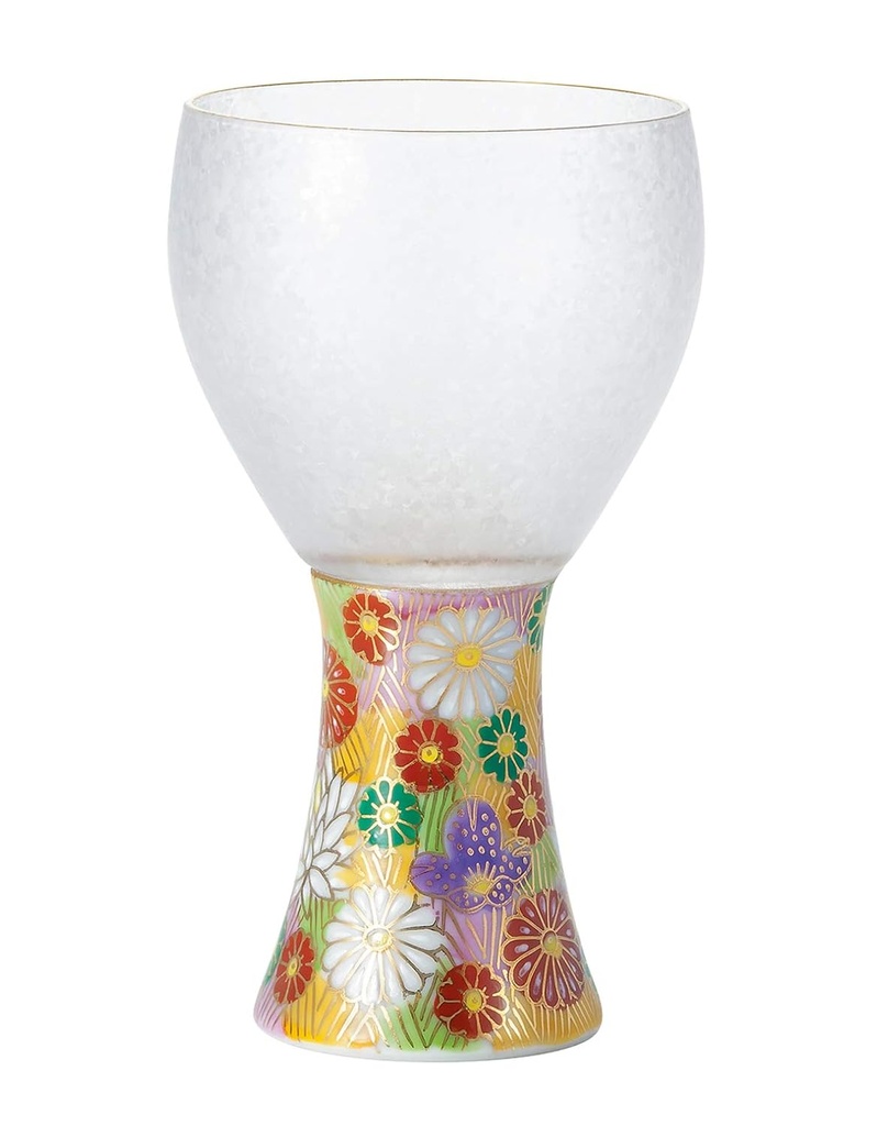 ADERIA 9565 Sake Glass 5.1 fl oz (150 ml) Craft Sake Glass Mellow Mizore Kutani Made in Japan