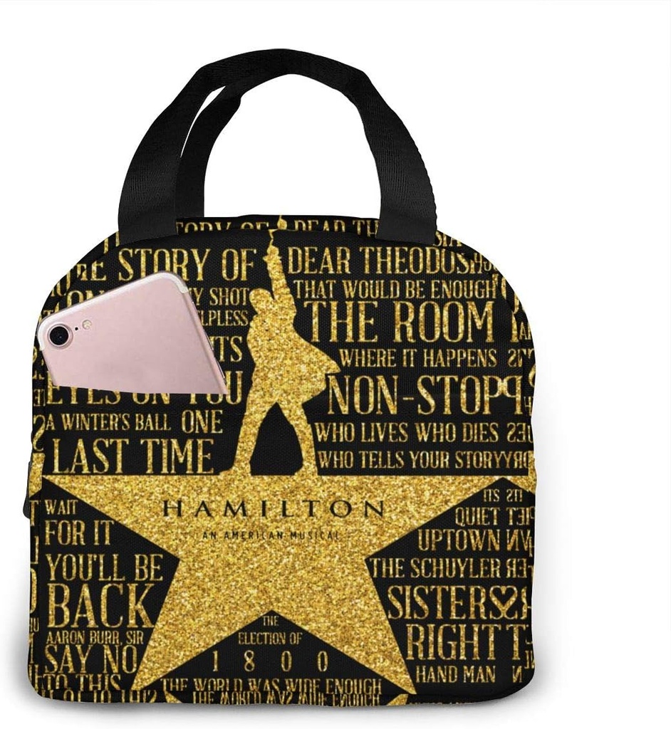 ilton Unisex Reusable Insulated Lunch Bag Cooler Tote Box With Front Pocket Zipper Closure For Woman Man Work Picnic Or Travel