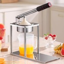 Hand Press Squeezer, Stainless Steel Basket with Cross-beam and Triangular Structure, Easy-to-Clean Hand Press Orange Juicer for Juice Wine Cheese Cider Olive Oil (Silver)