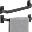 2Pack Bathroom Towel Bar, 10 inch Towel Racks for Bathroom Wall Mounted, SUS304 Stainless Steel Heavy Duty Towel Holder Bathroom Accessories Modern Home Decor, Matte Black Finished