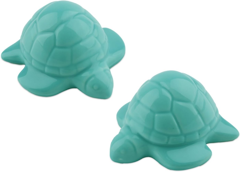2pcs Sea Turtle Toilet Floor Bolt Covers Decorative, Ceramic Cute Animals Screw Knob Caps Easy Installation Coastal Accessories for Bathroom Decoration