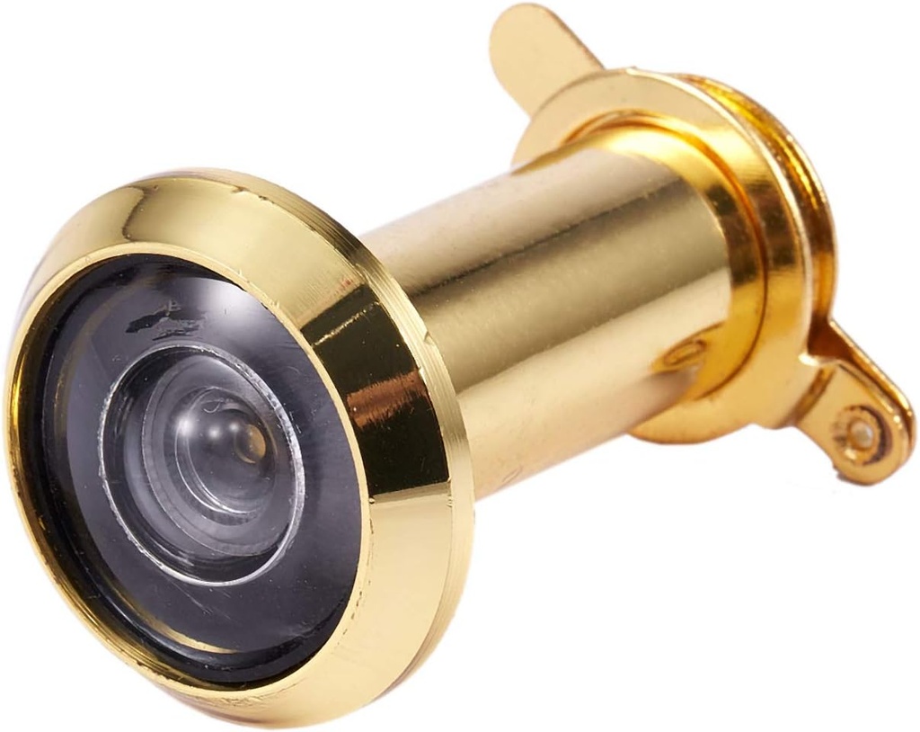 Security 180 Degree Door Scope Viewer Cover Peep Hole, Gold Tone