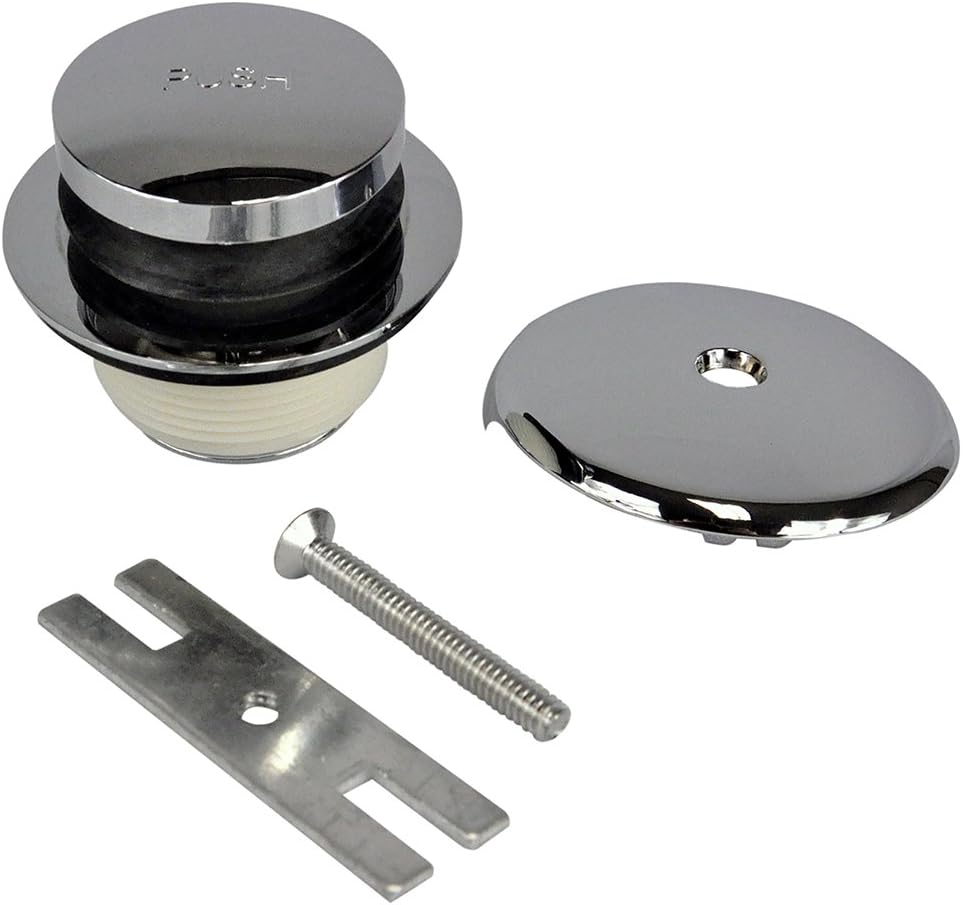 Danco 88981A Touch-Toe Bath Drain Trim Kit, Chrome