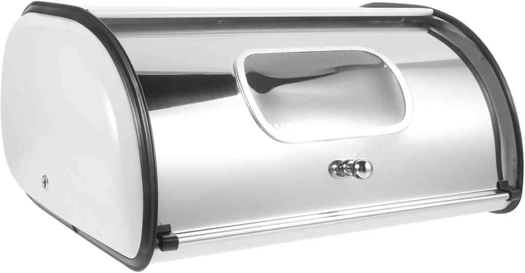 Garneck Household Stainless Steel Bread Box with Storage Capacity Multi Function Container for Storing Bread Snacks and Kitchenware for Home Bakery and Shop
