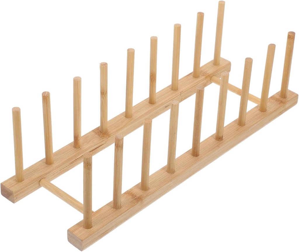 Mobestech Multi Function Dish Drying Rack Slot Vertical Organizer for Plates and Bowls Space Saving Kitchen Storage Efficient Water Drainage to Keep Countertops Dry