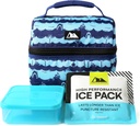 Arctic Zone Kids Lunch Bucket Combo with 210g Ice Pack and Sandwich Container, Deep Shark