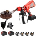 700W Rechargeable Chocolate Spray Gun, 3 Spray Shapes, Adjustable Flow Rate, Cordless Chocolate Spray Gun, Suitable for Decorating Cakes, Chocolate, Mousse and Fondant Cakes Airbrush