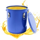 6-Gallon Fryer Grease Bucket - Commercial Oil Disposal Caddy w/Locking Lid, Filter Bag & Rust-Proof Steel Construction - for Restaurants, Fast Food & Hot Pot Kitchens