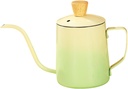 Espresso Drip Coffee Kettle 350 ml Stainless Steel Multi-Use 7.2x8.3cm Tea Maker, Gradient Green