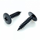 BCP Fasteners #8 x 3/4", 100 Qty Phillips Small Black Modified Truss Head Screws, Deep Thread Sharp Point, Carbon Steel Black Phosphate Coated Self-Tapping Screws for Wood & Metal (BCP1078)