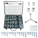 710Pcs Nuts and Bolts Assortment Kit, Metric Grade 10.9 Hex Bolts Nuts Washers Set, M6 M8 M10 M12, 21 Sizes, Comes with 1 Y-Wrench and 4 Bits
