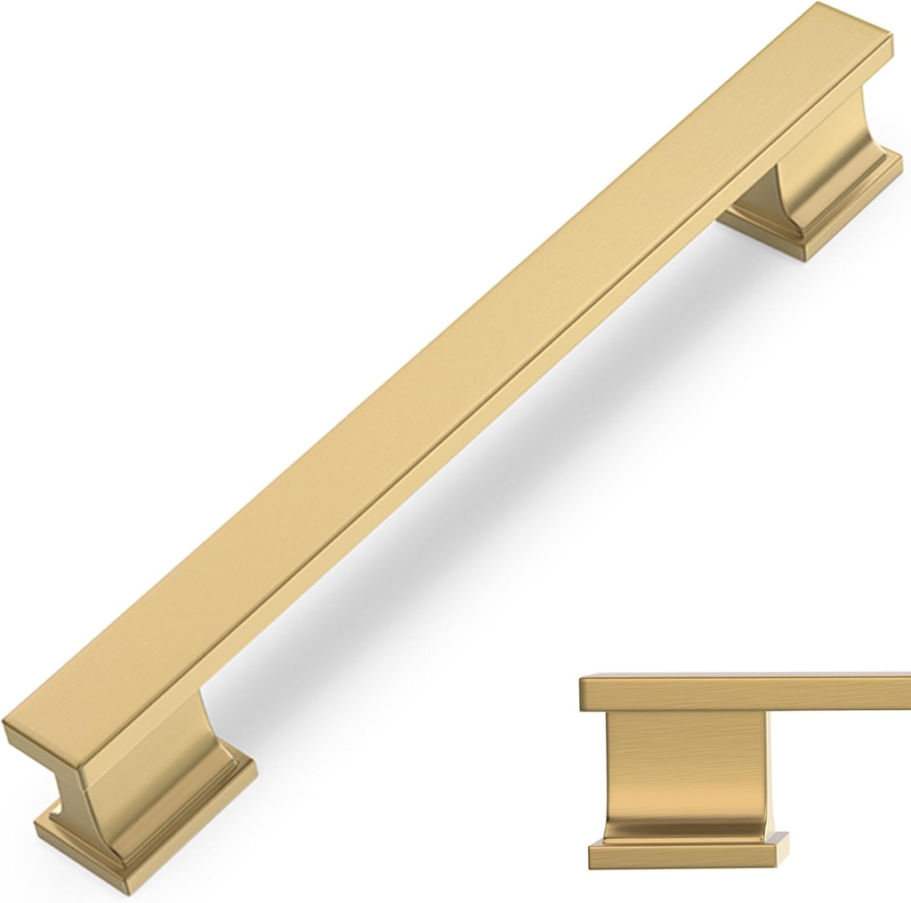 COTYKILEY 10 Pack 5 Inch(128mm) Champagne Bronze Cabinet Handles Gold Kitchen Cabinet Pulls Cabinet Door Handles Kitchen Cabinet Hardware