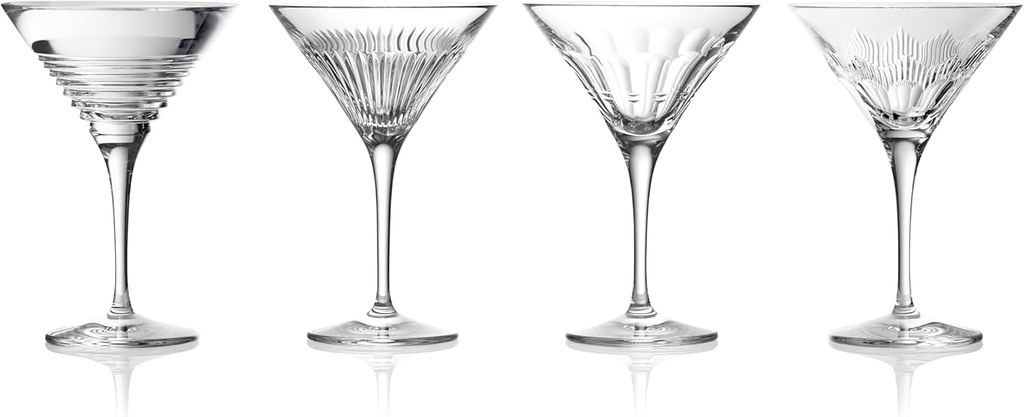 Waterford Mixology Martini, Mixed Set of 4, 4oz, Clear