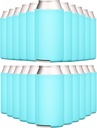 TahoeBay Slim Can Cooler Sleeves (25-Pack) Skinny Tall Cans 12 Oz Bulk Thin Seltzer Fit Sublimation Blanks for Vinyl Plain Blank Foam Beer Bottles Black White Assorted Solid Set (Robins Egg Blue)