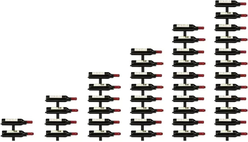 Black Wall-Mounted Wine Racks for Wine Bottles, Wine Kitchen Decor and Accessories Wine Bottle Holders for Kitchen, Pantry, Dining Room, Bar, Wine Cellar 1PC