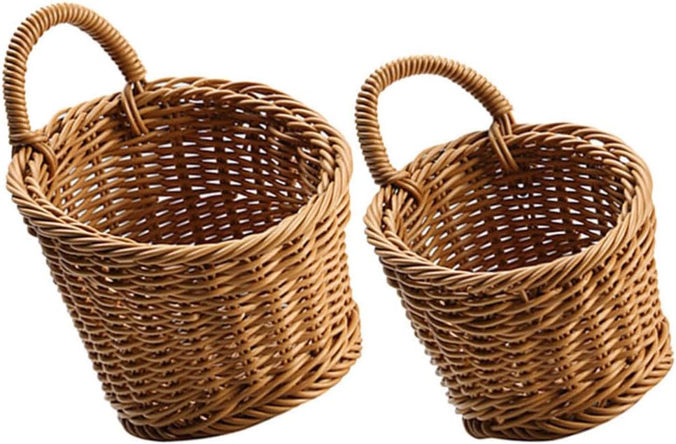 UPKOCH 2pcs Wall Hanging Baskets Onion Garlic Storage Baskets for Kitchen Organization Practical Wall Storage for Vegetables Eggs Easy to Install
