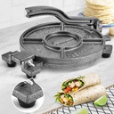 ARC Tortilla Press 10.4" Include 100 Pcs Parchment Paper, Cast Iron Tortilla Maker, Black Gray