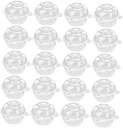 Cabilock 50Pcs Cupcake Storage Boxes with Lids Transparent Cupcake Holders for Parties Bakeries and Home Use Chic Design for Weddings and Festivals