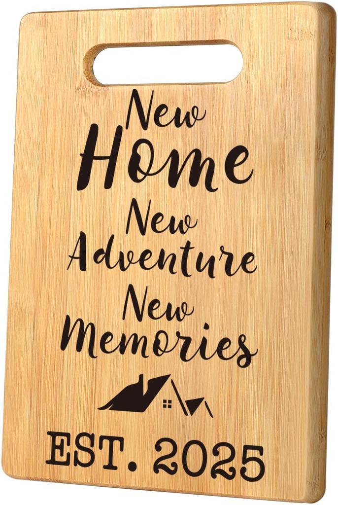 House Warming Gifts New Home, Perfect House Warming Gifts, New Home Gift Idea for Women Men Homeowner, New Apartment Essentials, New Home New Adventure New Memories 2025 Cutting Board