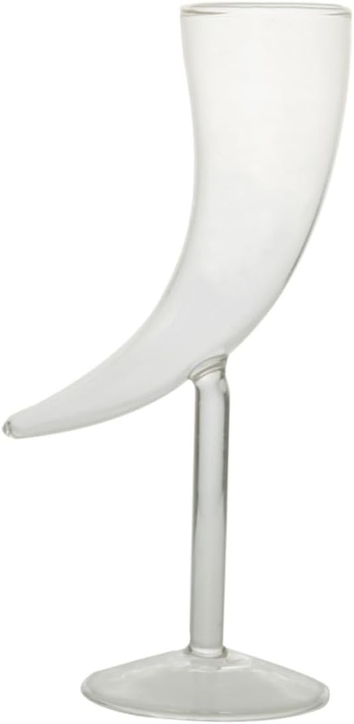 1Pc Crescent Moon Cocktail Glass Unique Transparent Goblet for Wine Juice More Chic Design for Parties Glass Material for Elegant Entertaining