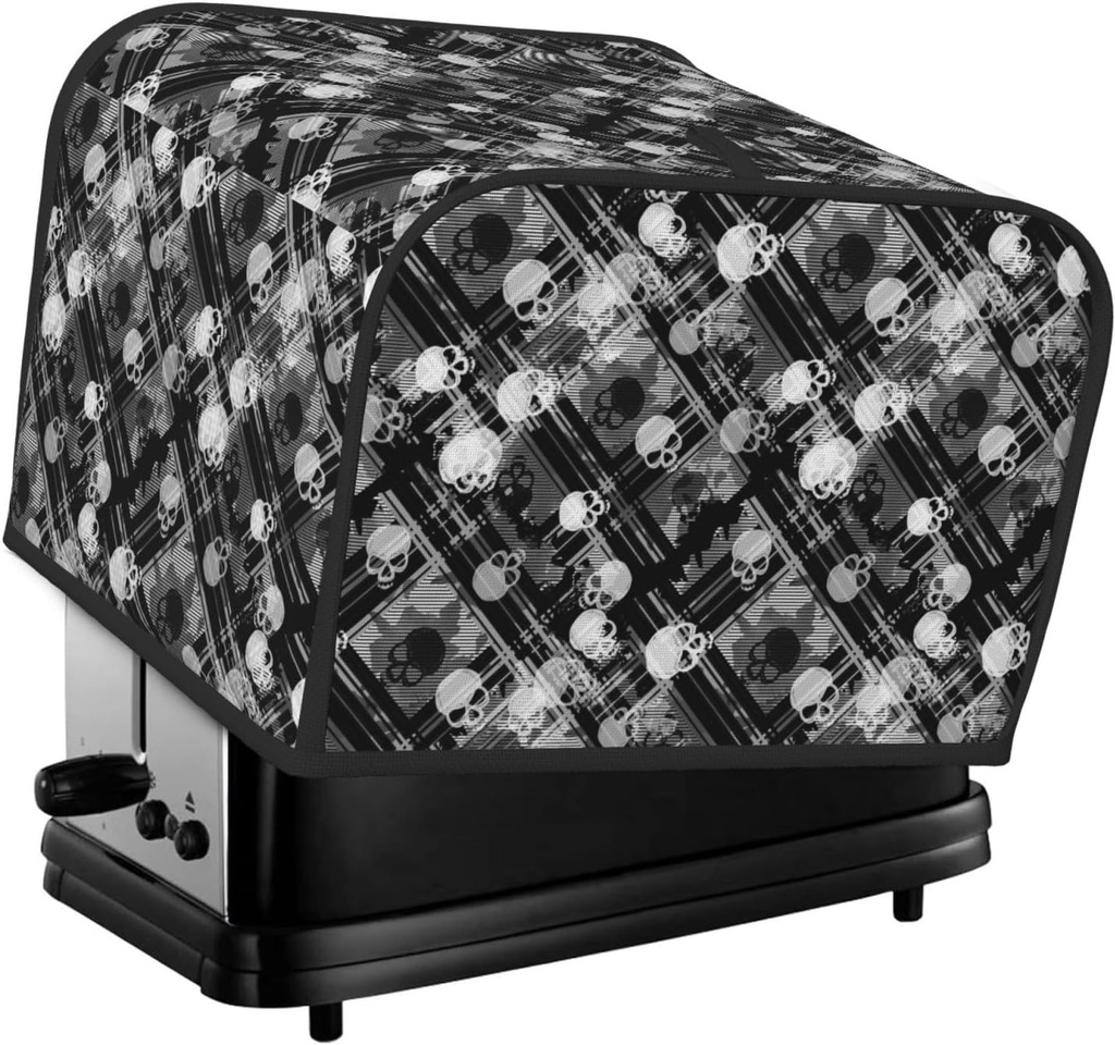 Oven Cover Kitchen Bread Machine Protector,4 Slice Toaster Cover For Home,Fingerprint Coaster Cover,Kitchen Small Appliance,Seamless Pattern With Skulls