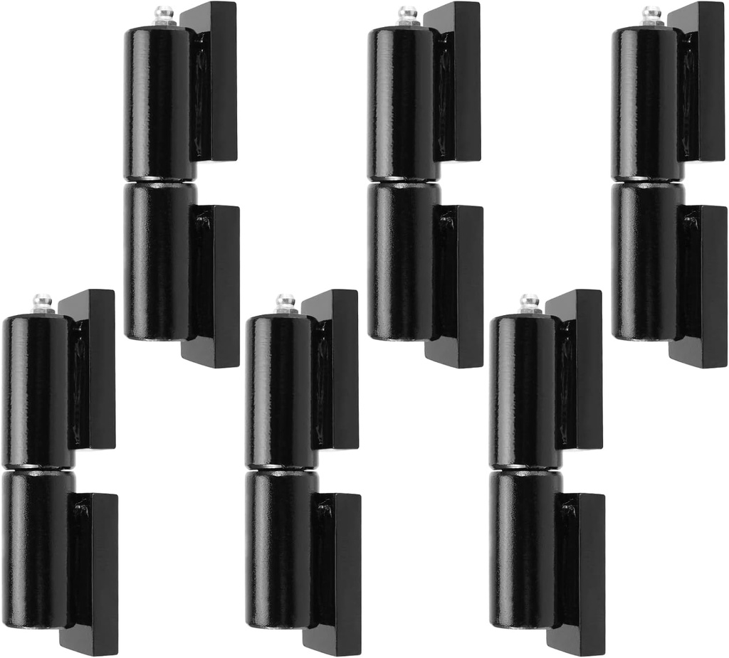 SINJEUN 3 Pair 5 Inches Gate Hinge, Heavy Duty Barrel Gate Hinge, Weld On Barrel Style Ball Bearing Door Hinge for Swing Gates, Trailer Ramp Gates, 450lbs Capacity