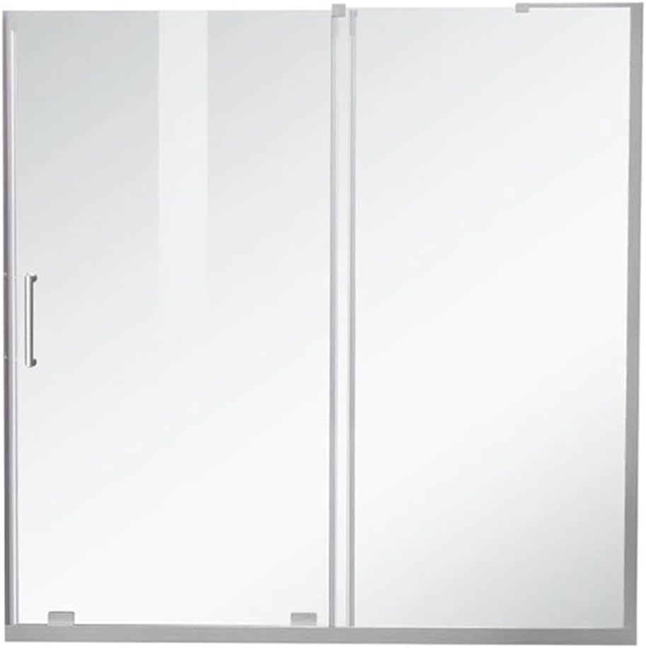 Elegant Kitchen and Bath TD444-6060BNK Frameless tub Door 60 x 60 Brushed Nickel