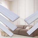 Peel and Stick Chair Rail Panel Molding, 240''L x 1.57''W Strong Self Adhesive TPE Wall Moulding Trim for Home DIY Decoration (Paintable White)