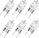 G8 Halogen Light Bulbs 20W 120V G8 Base 2Pin T4 JCD Type 2700K for Microwave Oven Replacements,for Candle Warmer Light Bulbs, Wax melt Bulbs(Pack of 6)