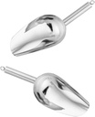 Pack of 2 Multipurpose Stainless Steel Shovels Ice Scoops for Camping Cooking Kitchen Outdoor BBQ with Ergonomic Handle