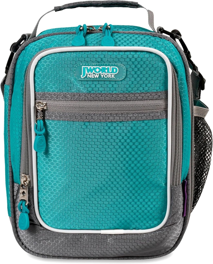 J World New Cara Insulated Lunch Bag – Nylon Lunch Box for Kids and Adults for School and Office, Mint