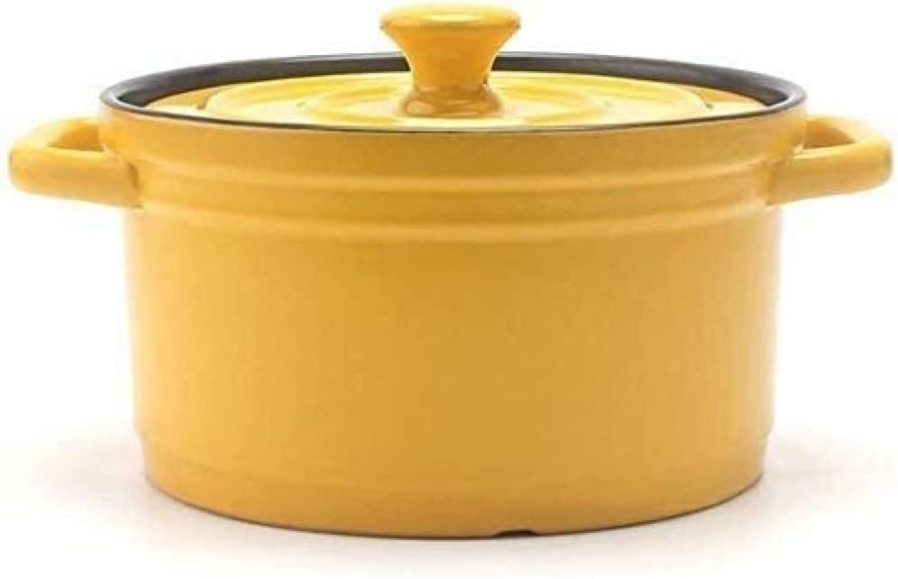 Ceramic Casserole Dish with Lid, Clay Pot Cookware Ceramic Casserole with lid, Slow Cooker Round Oven, Non-Stick Ceramic -Red||3l Cooking pots and Pans