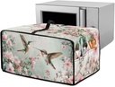 Hummingbird Cherry Blossom Print Toaster Oven Cover with Top Handle, Dust-proof Heat-resistant Microwave Oven Protective Cover for Kitchen Counter (Medium-16.1 * 19.71 * 10 inches)