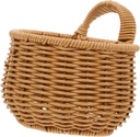 1pc Woven Wall Hanging Basket Decorative Storage for Kitchen Supplies Versatile Sundries Container Brown Easy to Clean and Stylish Home Organizer