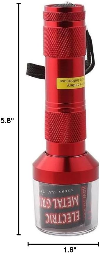 Zinc Alloy Electric Metal Grinder Herb Tabacco Crusher Grinder Cracker(Red Color, no battery included)