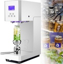Automatic Commercial Can Sealing Machine - Adjustable Height, Seals 55mm Aluminum Caps in 4-6 Seconds, for Soda & Plastic Cans,Tin Can Seamer(White,Automatic)