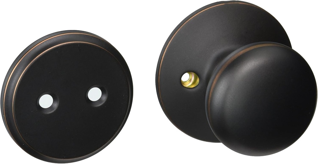 Schlage F94-PLY Plymouth Knob Dummy Interior Pack from The F-Series, Aged Bronze