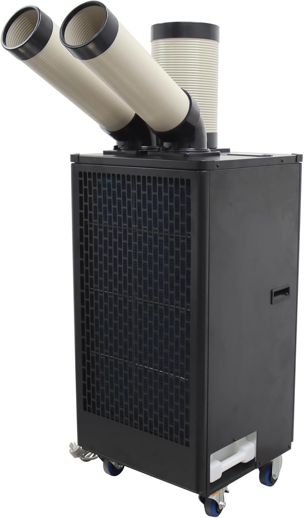 110V Industrial Air Conditioner Portable Commercial Spot Cooler Dual Hose Indoor Outdoor 12000 Btu/h Mobile Air Conditioner 1.1kw