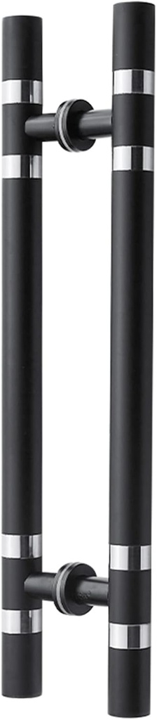 Black Bathroom Door Handle,Double Sided Sliding Shower Glass Entry Barn Handle,Modern Garage Door Handle Set