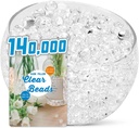 140,000 Clear Water Gel Beads for Centerpieces, Tansparent Vase Filler for Floating Candle, Christmas Decoration, Wedding Centerpiece, Floral Decorations, Soilless Planting