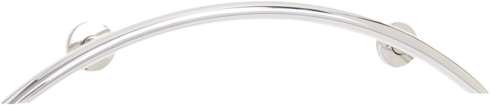 30" Designer Crescent Curved Bathroom Shower Grab Bar, Polished Finish