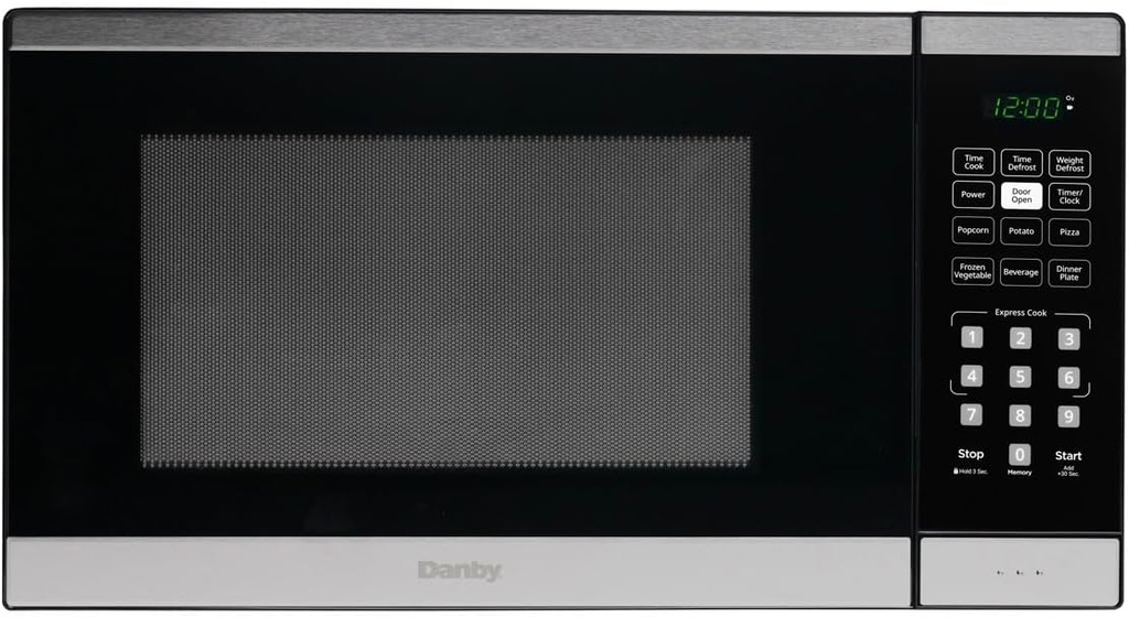 Danby DBMW1126BBS 1.1 cu. ft Countertop Microwave, Black and Stainless Steel