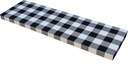 Custom Size Bench Cushion, Checkered Gingham Plaid Pattern, High Resilience Upholstery Foam Long Chair Cushion Sofa Pads Outdoor/Indoor Patio Furniture (Black and White, 72" x 18" x 2")