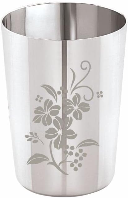 Neelam Stainless Steel 7 22G Laser Etching Neelam Glass, 300 ml, Silver