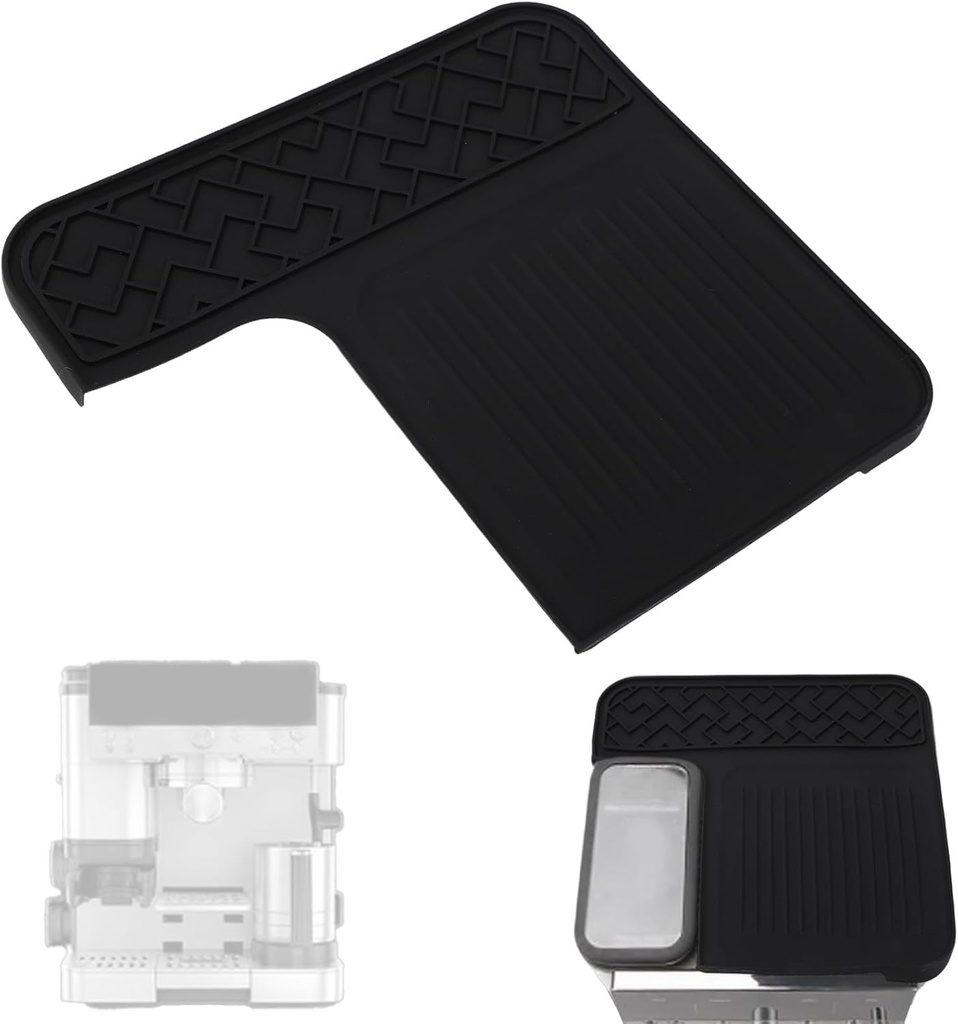 Top Mat for Ninja Luxe ES601 Espresso Coffee Machine, Food Grade Silicone Top Protector Anti-Slip Heat Resistant Waterproof Pad Accessories for Ninja Luxe Cafe (Black)