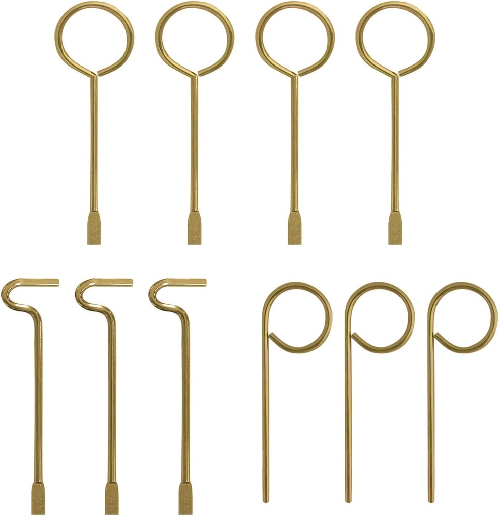 Interior Door Key for Bathroom Bedroom, Emergency Key for Door Knob Lock - Set of 10