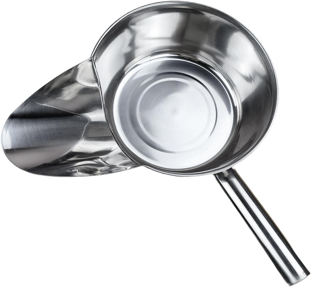 Stainless Steel French Fry Scoop Popcorn Scoop French Fry Bagger Scoop Chips Scoop for French Fries, 21cm Right