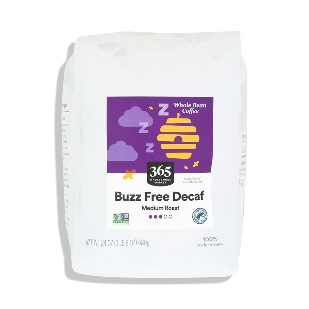 365 by Whole Foods Market Buzz Free Whole Bean Decaf Coffee, 24 OZ
