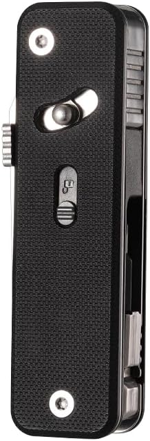 ROXON S503G 9 in 1 Mini Multi Tool EDC Pocket Knife Multitool with G10 Handle,Scissors,Screwdriver,Threader,Awl, Flat Screwdriver,Ruler,Tweezers for Outdoors Fishing Camping,Gifts for Men